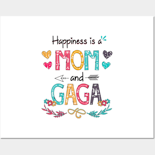 Happiness Is A Mom And Gaga Wildflower Happy Mother's Day Posters and Art